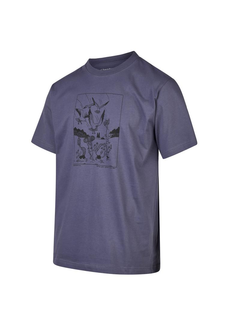 Cleptomanicx Cleptomanicx Classic Tee Birds of Prey Printshirt Herren - Nightshadow Blue - 0 | SportScheck