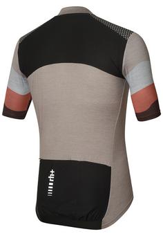 Rückansicht von RH+ Tous Terrain Jersey Fahrradtrikot Herren land mud melange-black
