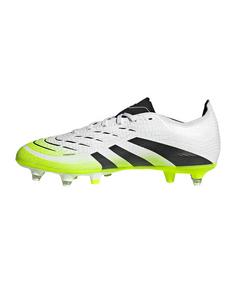 Rückansicht von adidas Predator League SG Radiant Blaze Weiß Fußballschuhe Herren weissschwarz