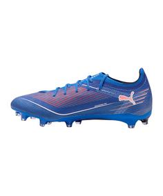 Rückansicht von PUMA ULTRA 6 Pro FG/AG White Pack Weiß Fußballschuhe blau