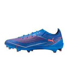 Rückansicht von PUMA ULTRA 6 Ultimate FG White Pack Weiß Fußballschuhe blau