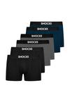 Snocks Boxershorts mit Logo Unterhose Herren - Mix (Schwarz/Grau/Blau)