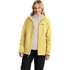 Rückansicht von Jack Wolfskin MOONRISE 3IN1 JKT W Doppeljacke Damen lemon ice