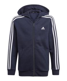 adidas 3S Essentials Kapuzenjacke Kids Sweatjacke Kinder blauweiss