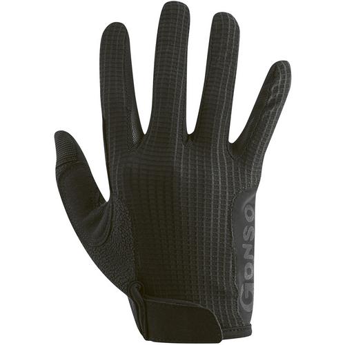 Rückansicht von Gonso Lang Fahrradhandschuhe Schwarz