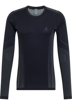 Odlo ZEROWEIGHT PK WINDPROOF WARM Funktionsshirt Herren black odlo concrete grey(60064)