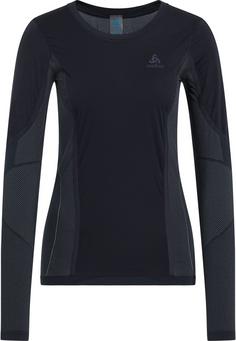 Odlo ZEROWEIGHT PK WINDPROOF WARM Funktionsshirt Damen black odlo concrete grey(60064)