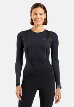 Rückansicht von Odlo ZEROWEIGHT PK WINDPROOF WARM Funktionsshirt Damen black odlo concrete grey(60064)