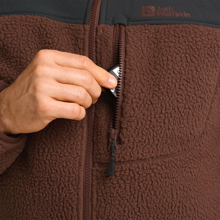 Jack Wolfskin Jack Wolfskin KAMMWEG PILE FZ M Fleecejacke Herren - hot choc - 2 | SportScheck