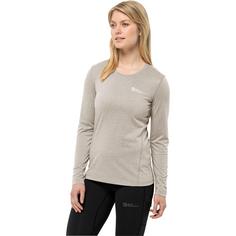 Rückansicht von Jack Wolfskin SKY THERMAL L/S W Funktionsshirt Damen pale sand