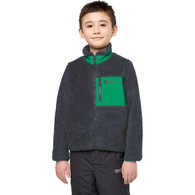 Jack Wolfskin Jack Wolfskin ICE CURL JACKET K Fleecejacke Kinder - phantom / green - 0 | SportScheck