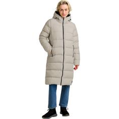 Rückansicht von Jack Wolfskin FROZEN PALACE COAT W Daunenmantel Damen pale sand