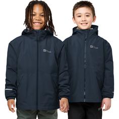 Rückansicht von Jack Wolfskin ICELAND 3IN1 JACKET K Doppeljacke Kinder midnight sky
