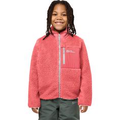 Rückansicht von Jack Wolfskin ICE CURL JACKET K Fleecejacke Kinder sunset coral