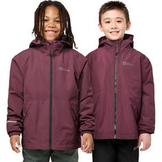 Rückansicht von Jack Wolfskin ICELAND 3IN1 JACKET K Doppeljacke Kinder amaranth