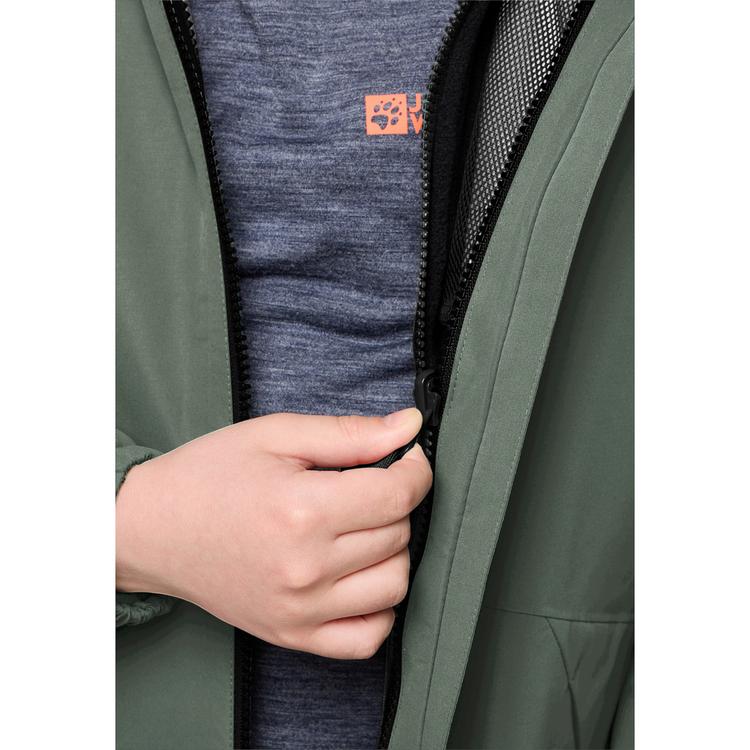 Jack Wolfskin Jack Wolfskin ICELAND 3IN1 JACKET K Doppeljacke Kinder - Slate green / slate green - 0 | SportScheck
