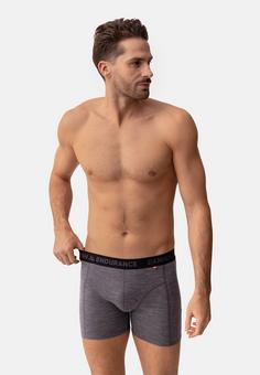 Rückansicht von DANISH ENDURANCE Merino Trunks Boxershorts Herren grey
