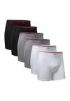 DANISH ENDURANCE Bamboo Trunks with fly Unterhose Herren - black_red_grey_white