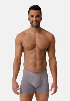 Rückansicht von DANISH ENDURANCE Bamboo Trunks w/ fly Boxershorts Herren black/grey/white