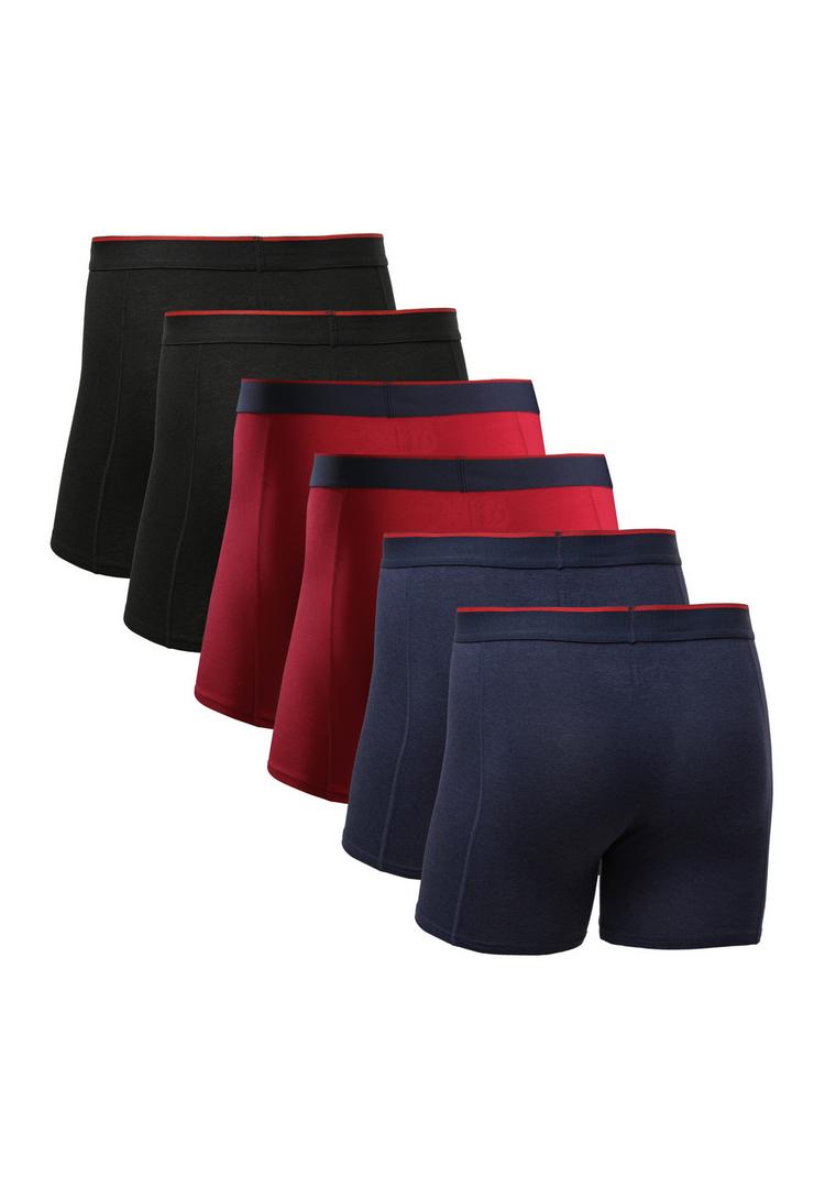 DANISH ENDURANCE DANISH ENDURANCE Bamboo Trunks with fly Unterhose Herren - black_red_red_blue - 0 | SportScheck