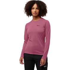 Rückansicht von Jack Wolfskin VONNAN LS T W Funktionsshirt Damen raisin
