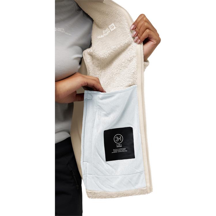 Jack Wolfskin Jack Wolfskin ROTWAND FZ W Fleecejacke Damen - pale sand - 1 | SportScheck