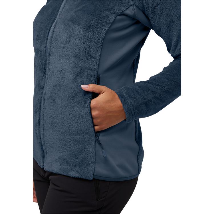 Jack Wolfskin Jack Wolfskin ROTWAND HOODED FZ W Fleecejacke Damen - midnight sky - 1 | SportScheck