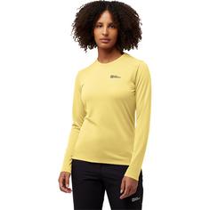 Rückansicht von Jack Wolfskin VONNAN LS T W Funktionsshirt Damen lemon ice