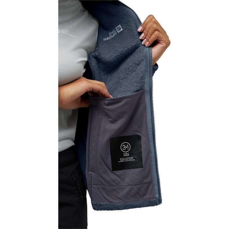 Jack Wolfskin Jack Wolfskin ROTWAND FZ W Fleecejacke Damen - midnight sky - 1 | SportScheck