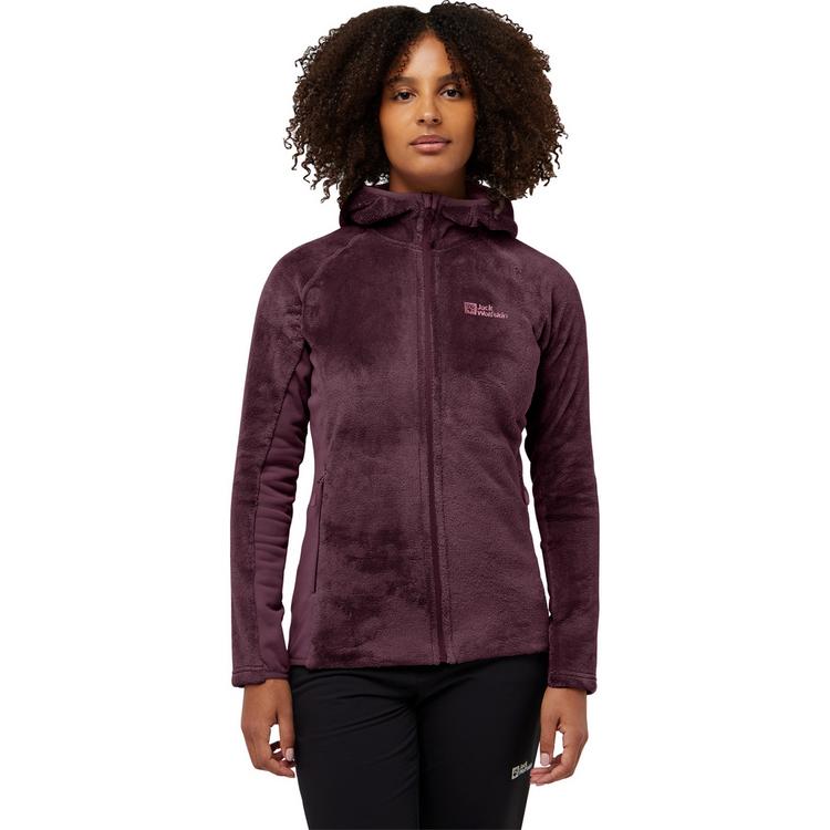 Jack Wolfskin Jack Wolfskin ROTWAND HOODED FZ W Fleecejacke Damen - amaranth - 0 | SportScheck