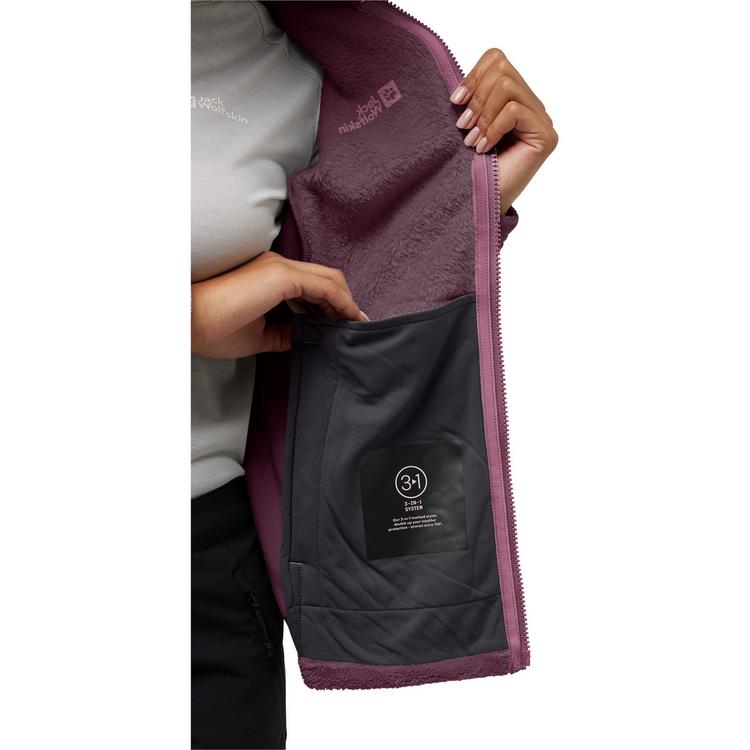 Jack Wolfskin Jack Wolfskin ROTWAND FZ W Fleecejacke Damen - amaranth - 1 | SportScheck