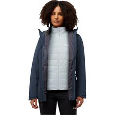 Rückansicht von Jack Wolfskin HUNBERG 3IN1 JKT W Doppeljacke Damen midnight sky