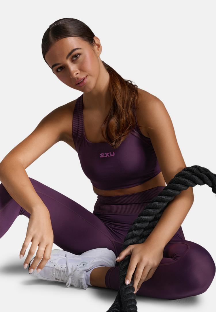 2XU 2XU Robbed Longline Low Impact Bra BH Damen - port-hyper violet - 1 | SportScheck