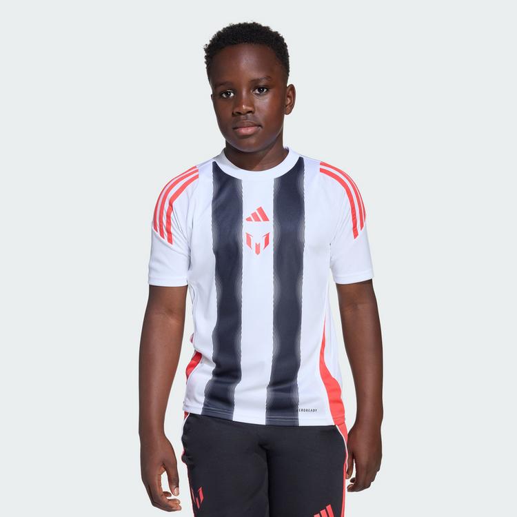 adidas adidas Messi Kids Trainingstrikot Trikot Kinder - White / Semi Lucid Red - 1 | SportScheck