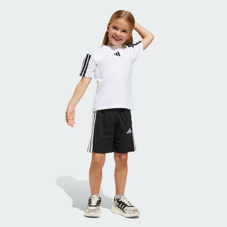 adidas adidas Essentials Kids T-Shirt-Set Trainingsanzug Kinder - White / Black - 1 | SportScheck