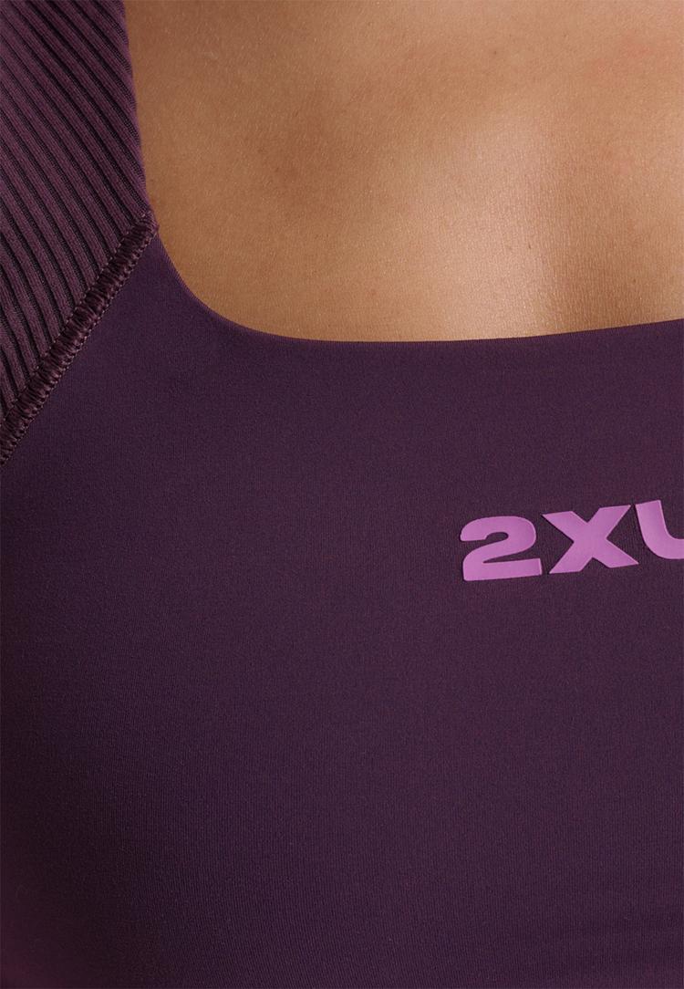 2XU 2XU Robbed Longline Low Impact Bra BH Damen - port-hyper violet - 6 | SportScheck