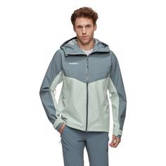 Rückansicht von Mammut GORE-TEX Crater IV HS Hooded Hardshelljacke Herren silver sage-strata