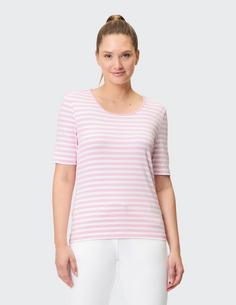Rückansicht von JOY sportswear ALLISON T-Shirt Damen pink rose stripes