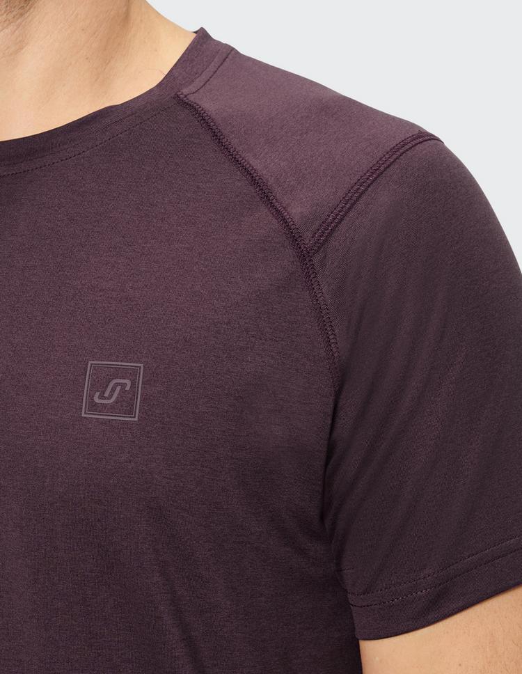 JOY sportswear JOY sportswear JULES T-Shirt Herren - deep burgundy melange - 2 | SportScheck