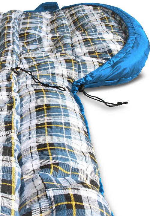 Rückansicht von normani Outdoor Sports Antarctica Kunstfaserschlafsack Blau