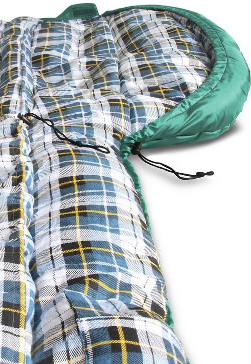 Rückansicht von normani Outdoor Sports Antarctica Kunstfaserschlafsack Grün