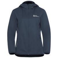 Jack Wolfskin WINDHAIN HOODY W Softshelljacke Damen - midnight sky