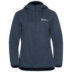 Jack Wolfskin WINDHAIN HOODY W Softshelljacke Damen midnight sky