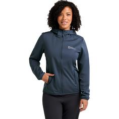 Rückansicht von Jack Wolfskin WINDHAIN HOODY W Softshelljacke Damen midnight sky