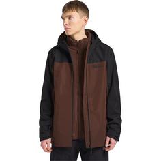Rückansicht von Jack Wolfskin TAUBENBERG 3IN1 JKT M Doppeljacke Herren hot choc