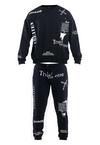 Tom Barron mit Schriftz&uuml;gen Jumpsuit Herren - black