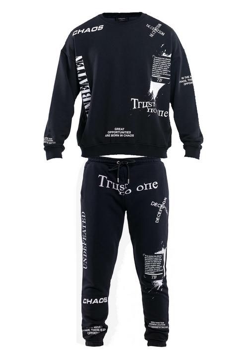 Tom Barron mit Schriftz&uuml;gen Jumpsuit Herren