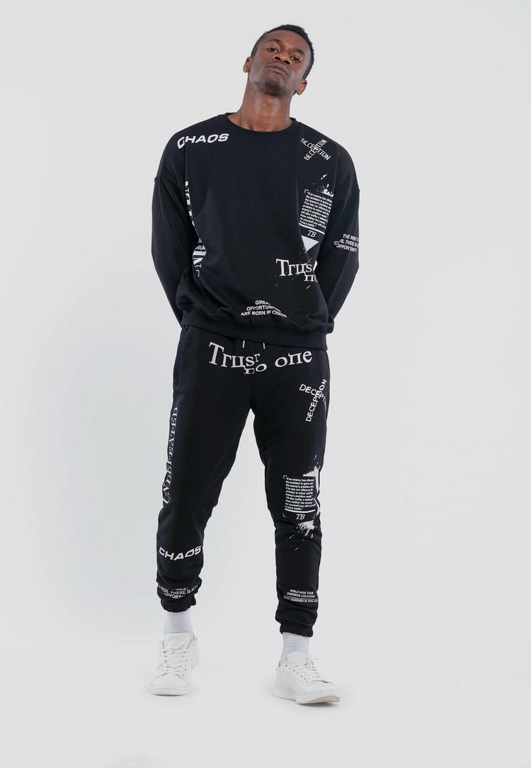 Tom Barron Tom Barron mit Schriftz&uuml;gen Jumpsuit Herren - black - 2 | SportScheck