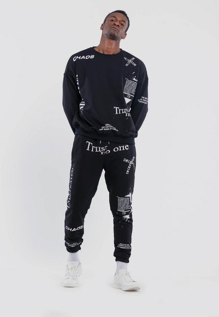 Tom Barron Tom Barron mit Schriftz&uuml;gen Jumpsuit Herren - black - 10 | SportScheck