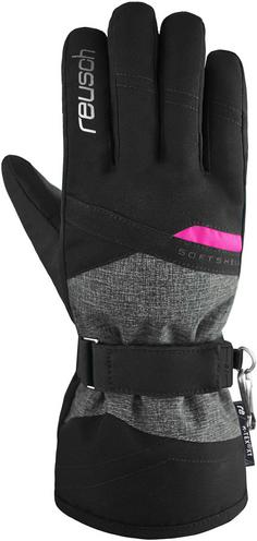 Rückansicht von Reusch Helena R-TEX® XT Skihandschuhe 7771 blck/blck melang/pink glo